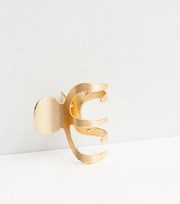 New Look Gold Textured Bulldog Claw Clip